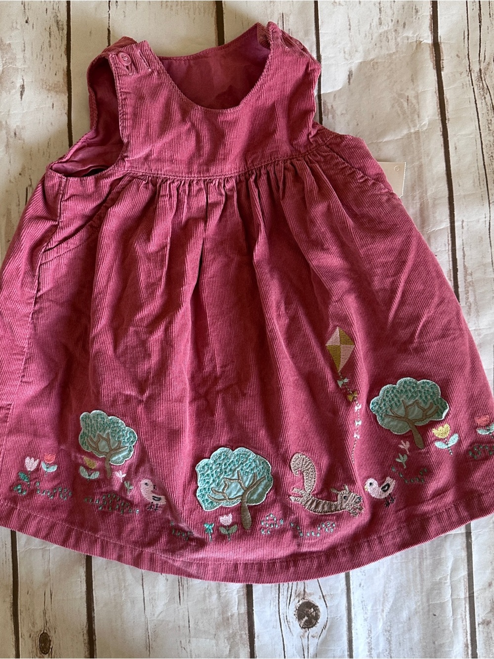 Marks & Spencer pink corduroy dress